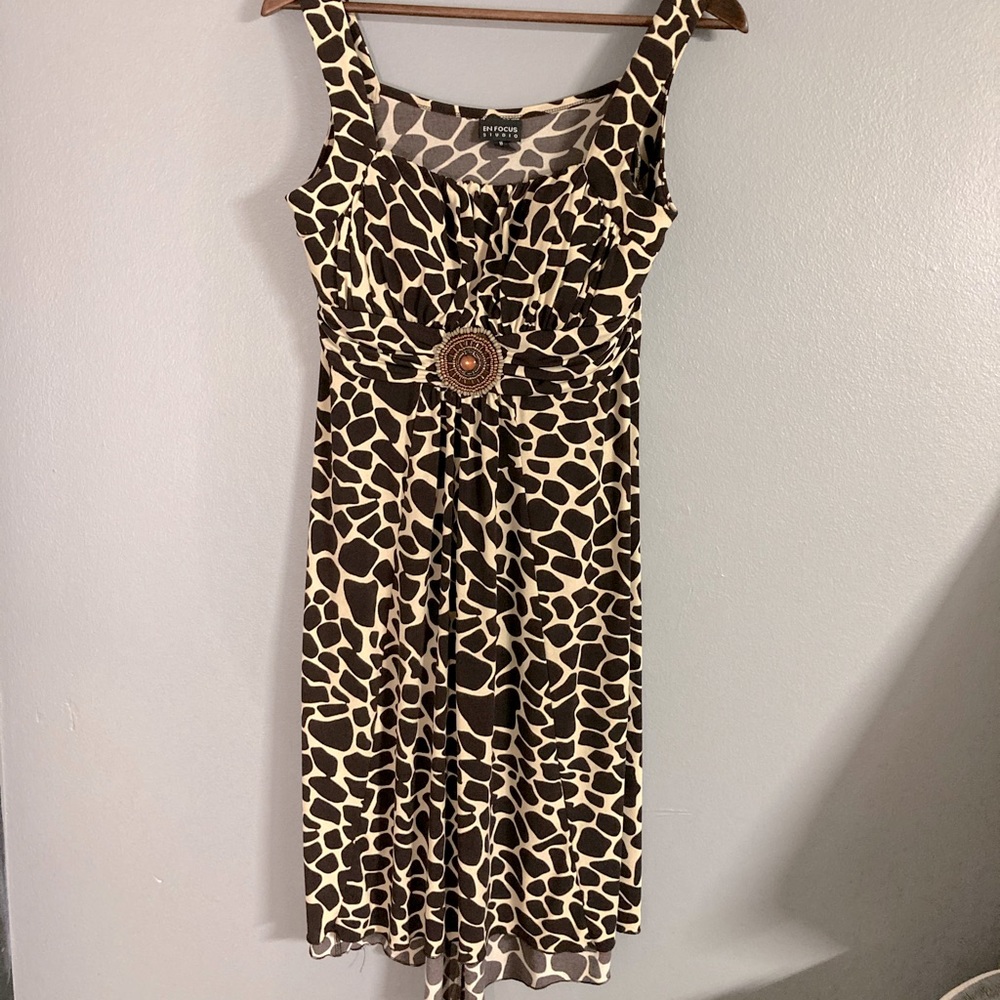 Brown and Cream Color Dress
